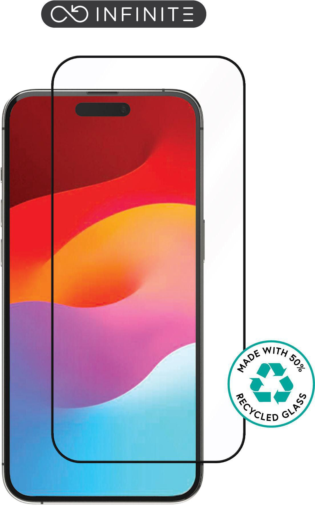 eSTUFF Displayschutzglas – für Apple iPhone 15 Pro, kratzresistent, fettabweisend, Hartglas, 9H