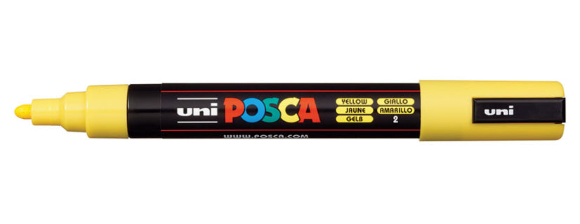 Uni-Ball Kreidemarker – Rund, 1,8–2,5 mm – Gelb