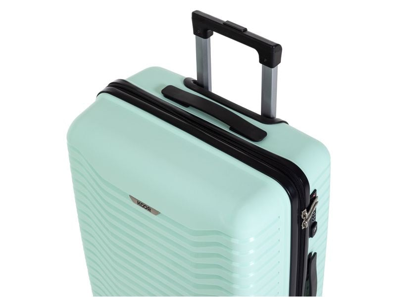 KOOR 3-teiliges Kofferset – Hartschale, 4 Rollen, mit TSA, Mint