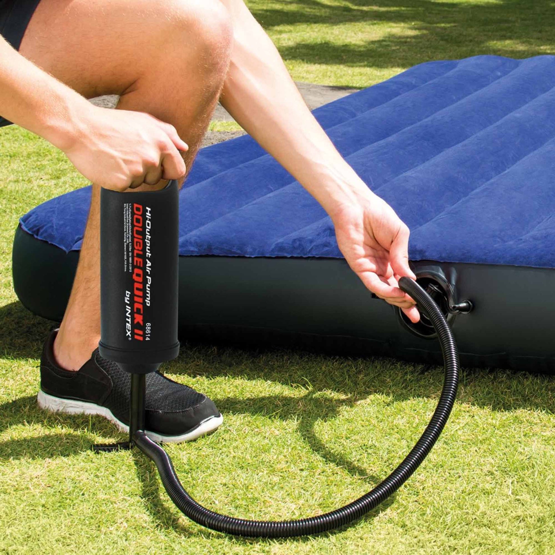 Intex Double Quick II Boden-Luftpumpe – 360 mm, 3 Ventiladapter, 0,7 kg