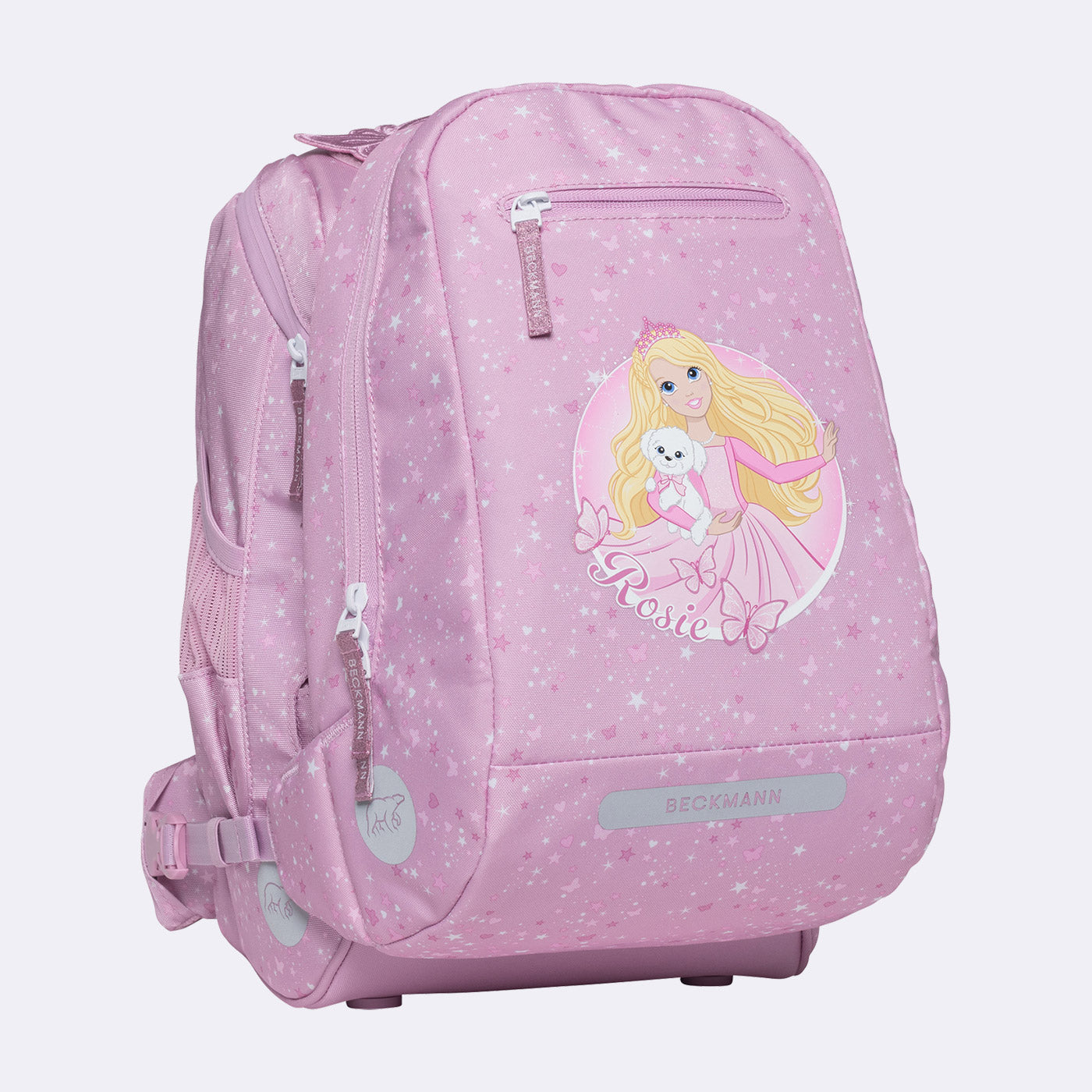 Beckmann Schulrucksack Active Air Flx – 6-teilig – Rosie – 26,0 × 39,0 × 22,0 cm