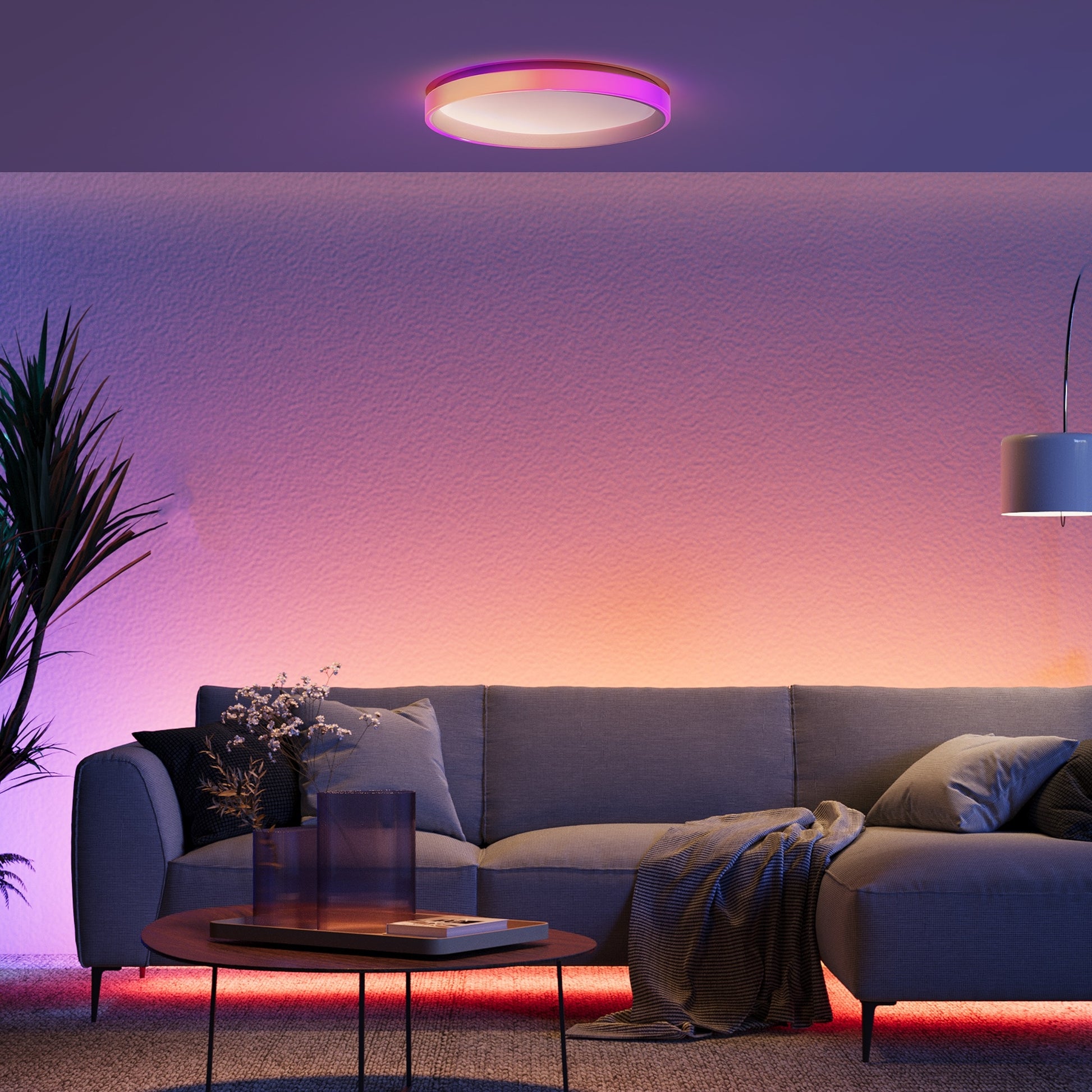 Aqara Deckenleuchte T1M – Ø 49,5 × 7,5 cm, 2700–6500 K, 3450 lm, 40 W, RGB, weiss