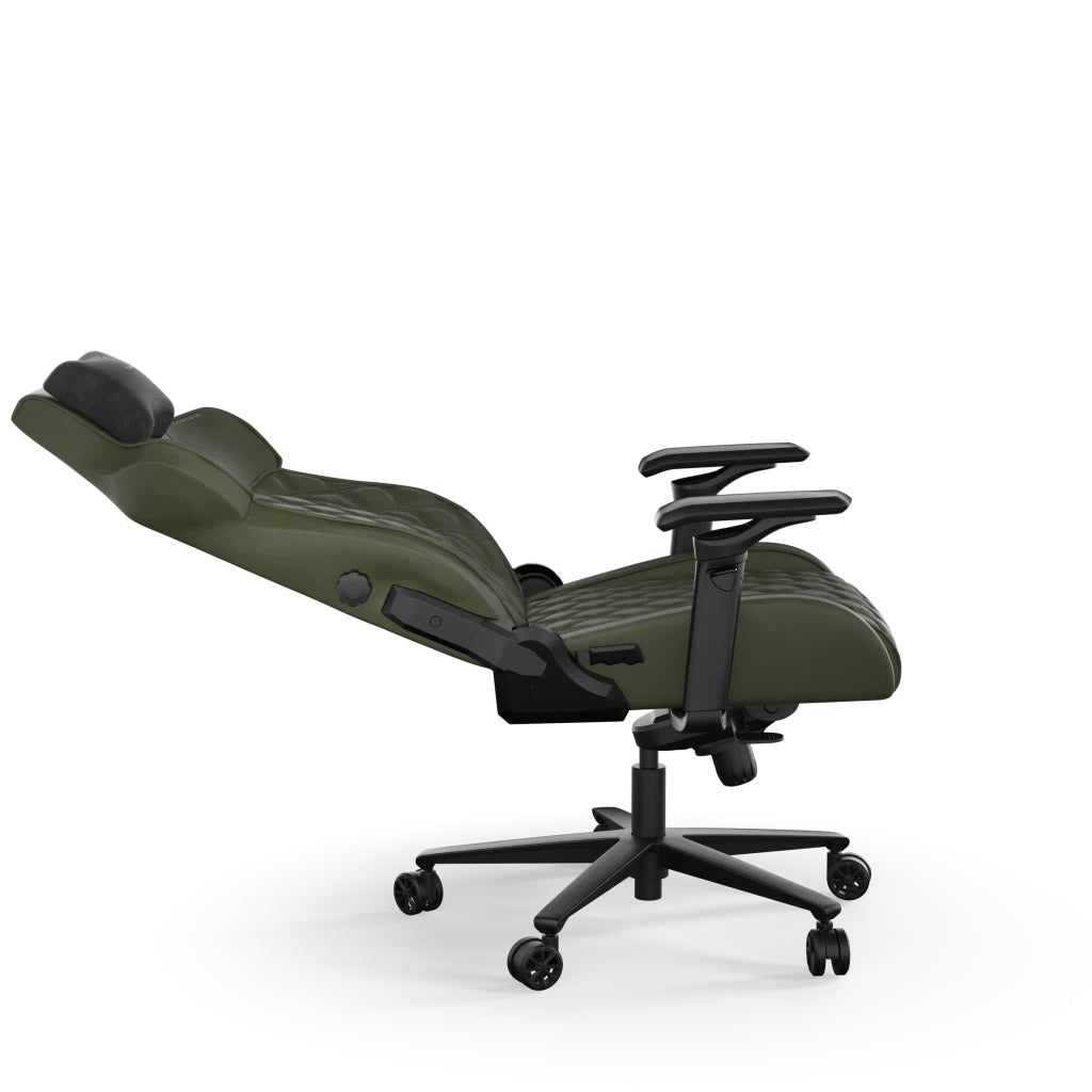 Corsair T500 LUXE Sherwood Gaming-Stuhl – Stoff – Grün, 3D-Armlehnen, Nackenkissen, 42–52 cm, bis 120 kg