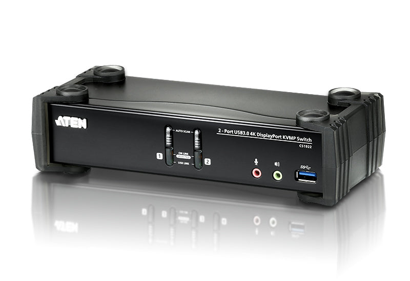 ATEN KVM-Switch 2×1, USB 3.2 Gen 1/DisplayPort, 4K (3840 × 2160)