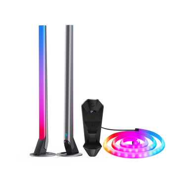 Govee Light Bar Set DreamView G1 Pro 7-teiliges Set – WLAN, Alexa & Google – RGBIC – 300 lm, 36 W – Schwarz – 180 cm