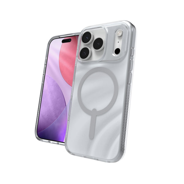 ZAGG Milan Snap Backcover – für Apple iPhone 17 Pro, MagSafe, Graphen, Silber, bis 4 m Sturzsicher