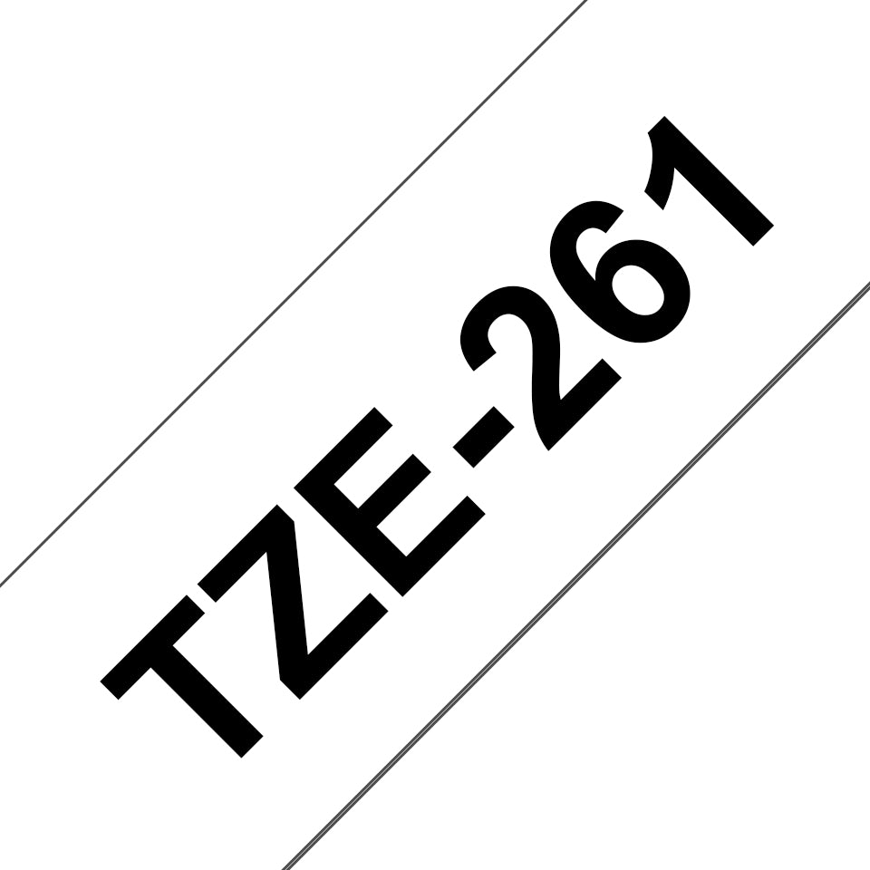 Brother Schriftband – 36 mm × 8 m, weiss, schwarz