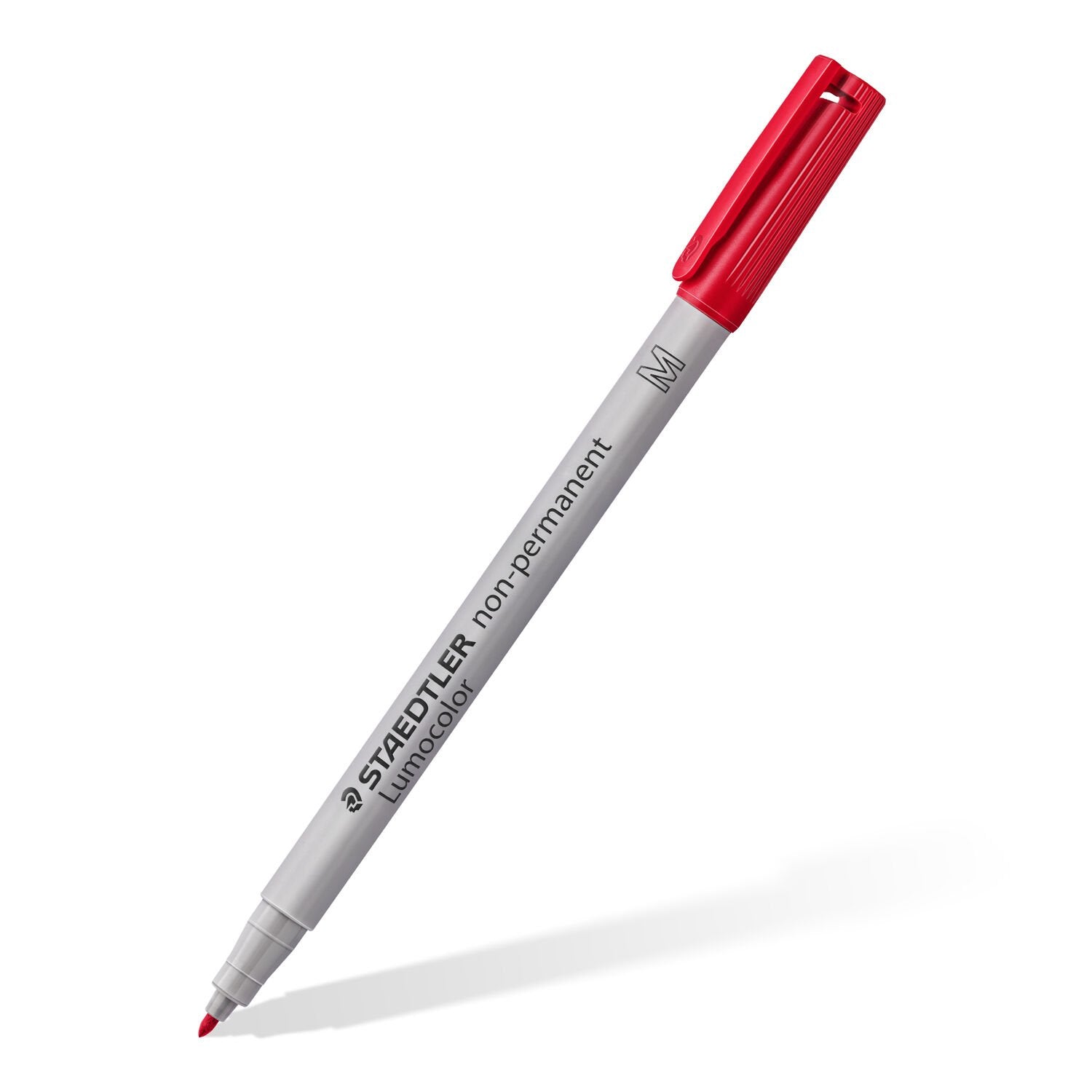 Staedtler OHP-Marker – Rundspitze 1 mm, Rot, 10 Stk., feucht abwischbar, nachfüllbar – für viele Oberflächen