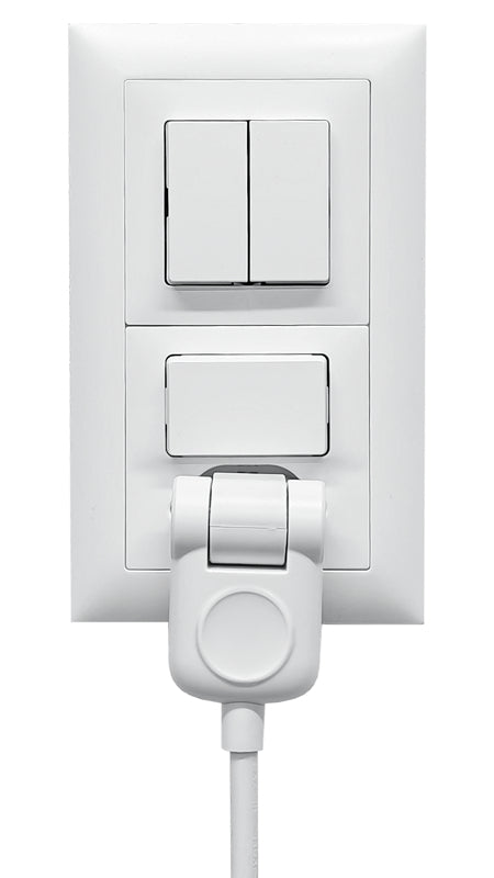 Steffen Verlängerungskabel – T12–T13, 0,5 m, 3×1 mm², abgewinkelt, weiss