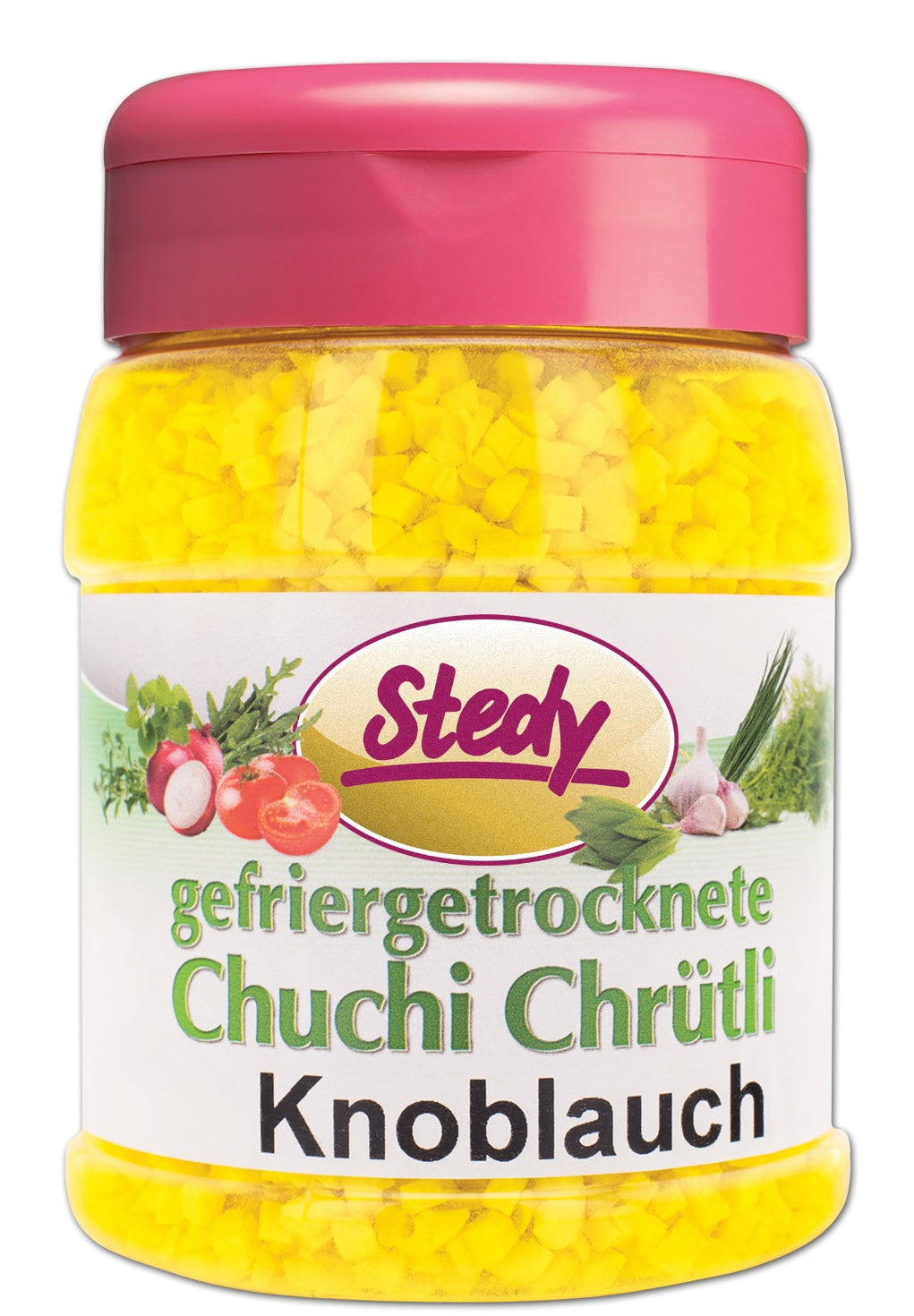 Stedy Einzelgewürz Gefriergetrockneter Knoblauch, Glutenfrei – 70 g