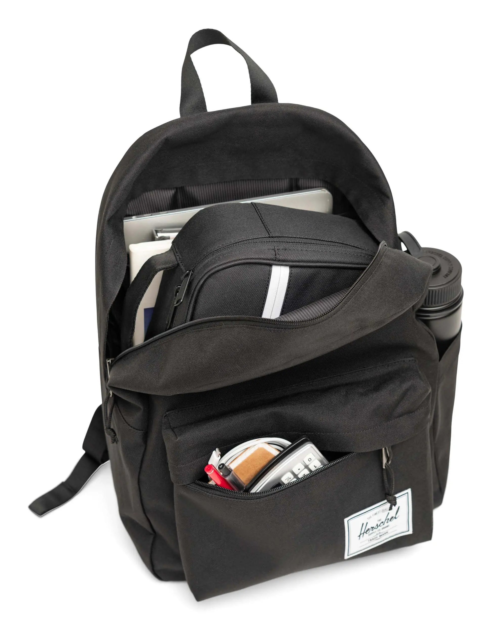 Herschel Classic – Freizeit-Rucksack – 26 l, recyceltes Material, schwarz