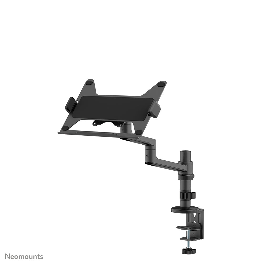 Neomounts Laptop-Arm (Klemme/Durchführung) – für Notebooks bis 17,3" – VESA 100×100, 5 kg – Schwarz