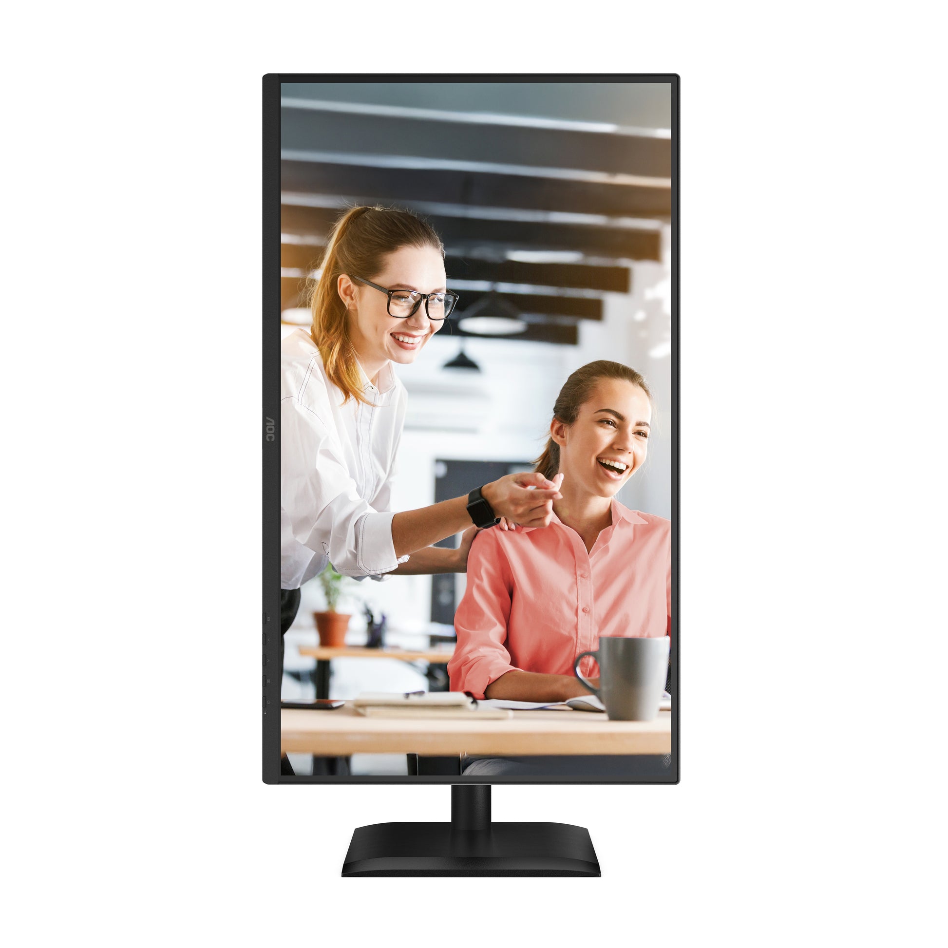 AOC Q27E4CV – Monitor, 27" 2560 × 1440 (WQHD), IPS, 120 Hz, 350 cd/m², USB-C, Lautsprecher, Schwarz