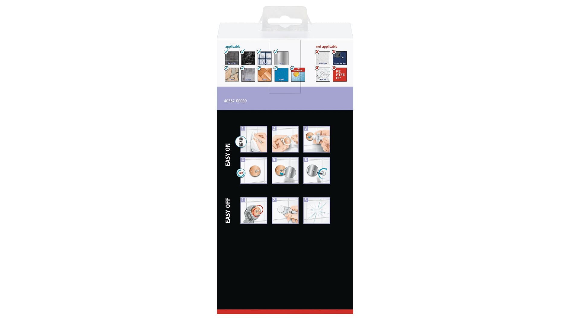 TESA Duschkorb – 25×12,5×9,2 cm, Aluminium, Wandmontiert, Schwarz