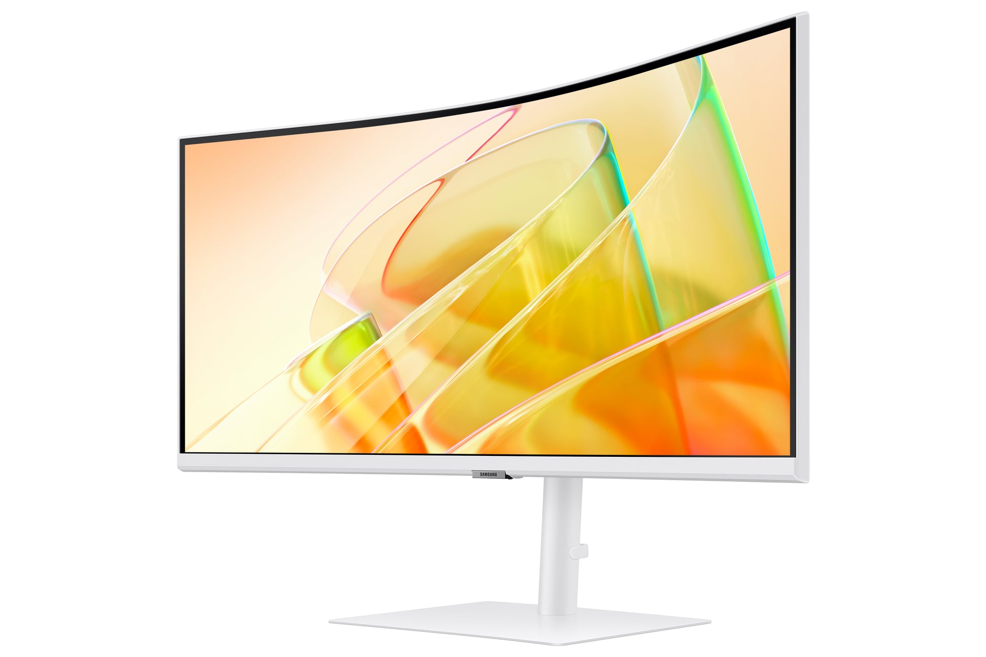 Samsung Curved 34 – Monitor, 34", Daisy Chain, USB-Hub, KVM, Integrierte Lautsprecher, VESA 100 × 100, Weiss