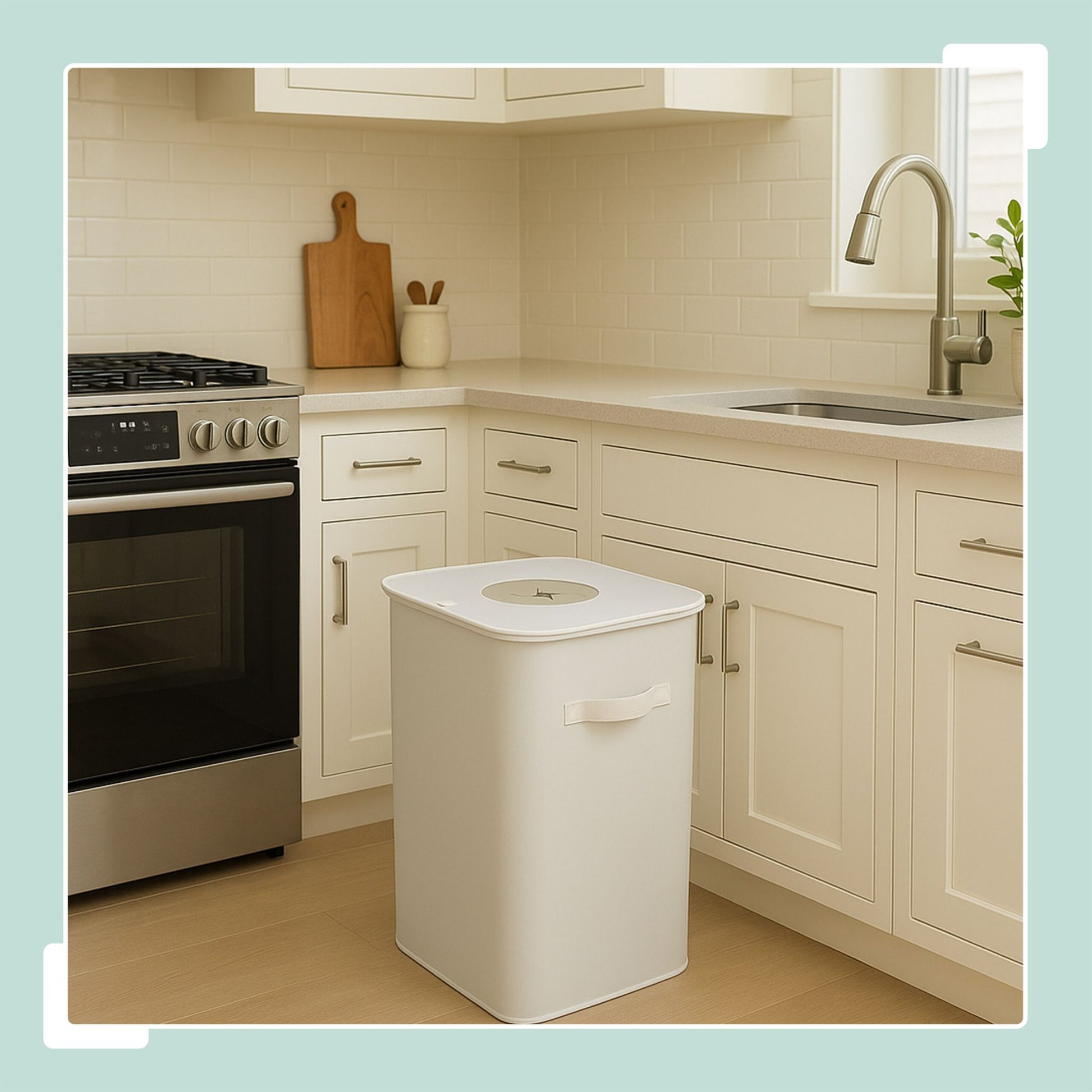 Relaxdays Recyclingbox – 100 l – Polyester (PES), rechteckig – Beige