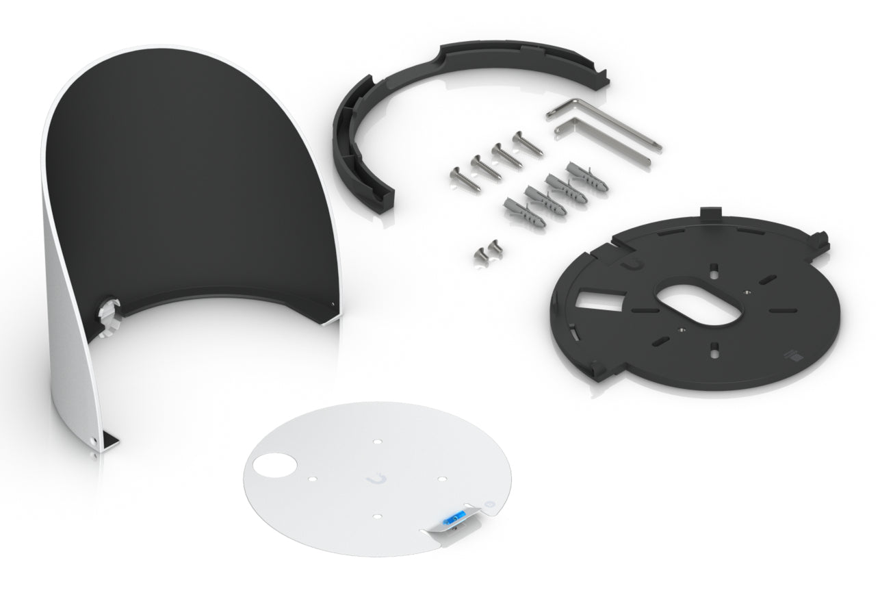 Ubiquiti Wetterschutzgehäuse – für UVC-G6-Dome, UVC-G6-Pro-Dome – Wand/Mast, Polycarbonat, Weiss/Schwarz