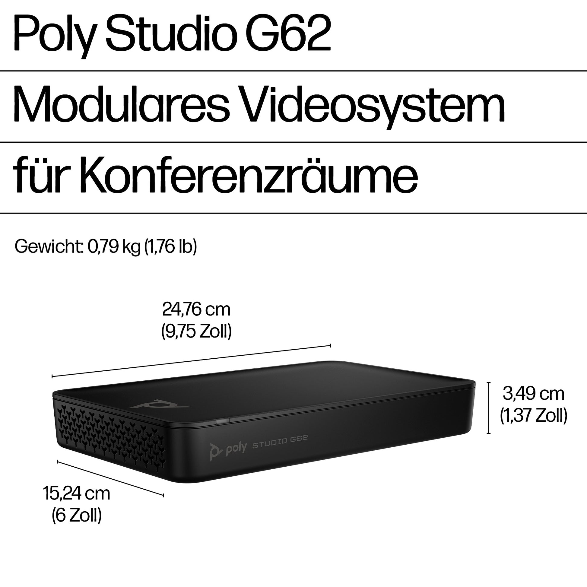 Poly Studio G62 – Konferenzraum-System – mit Montageplatte