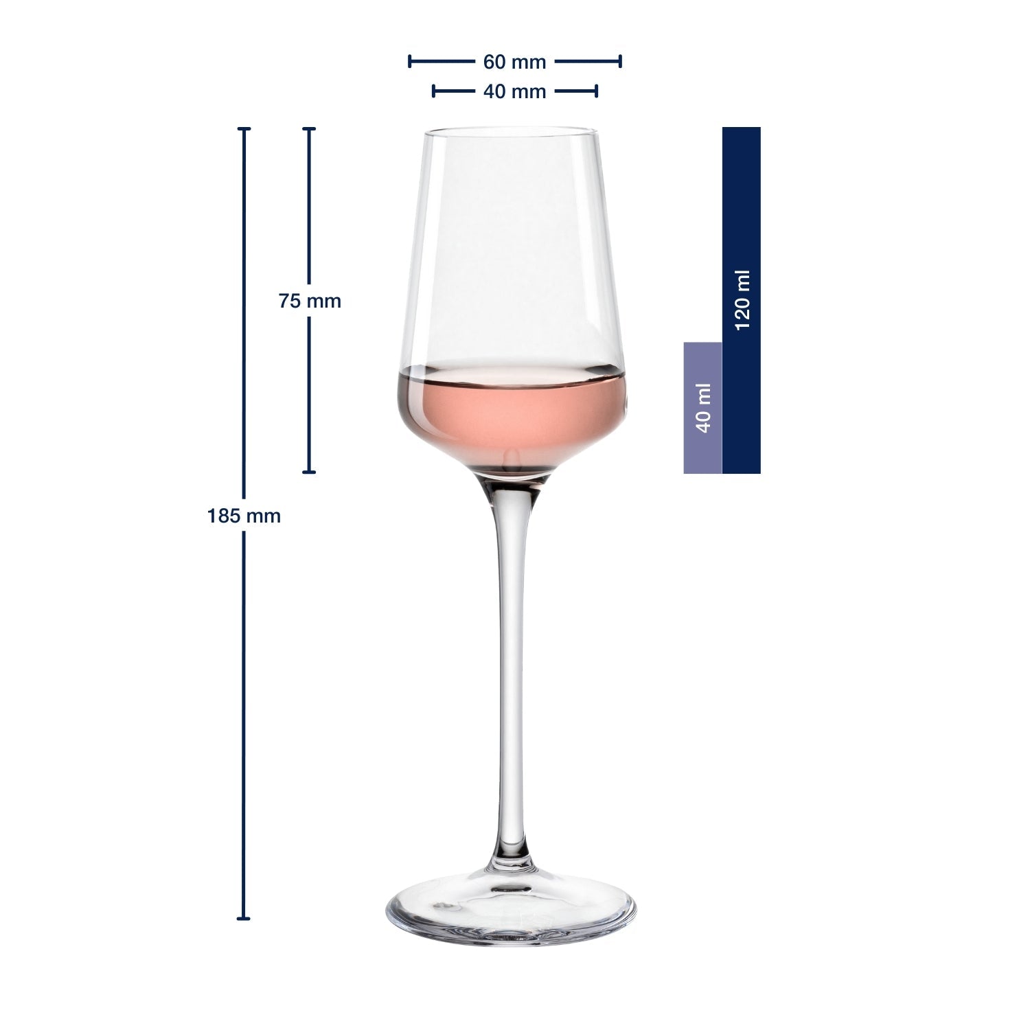 LEONARDO Grappaglas Puccini – 6er Set, 120 ml, Ø 6 cm, Kristallglas, Transparent, spülmaschinenfest