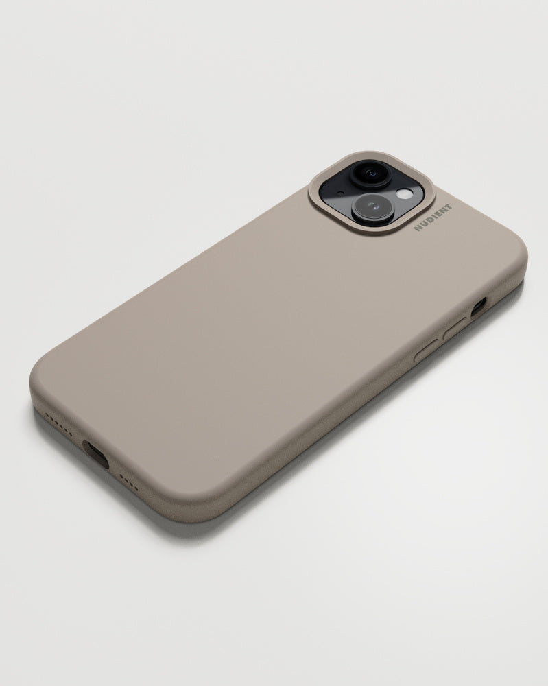 NUDIENT Base Case Backcover – für Apple iPhone 15 Plus, Silikon, Beige