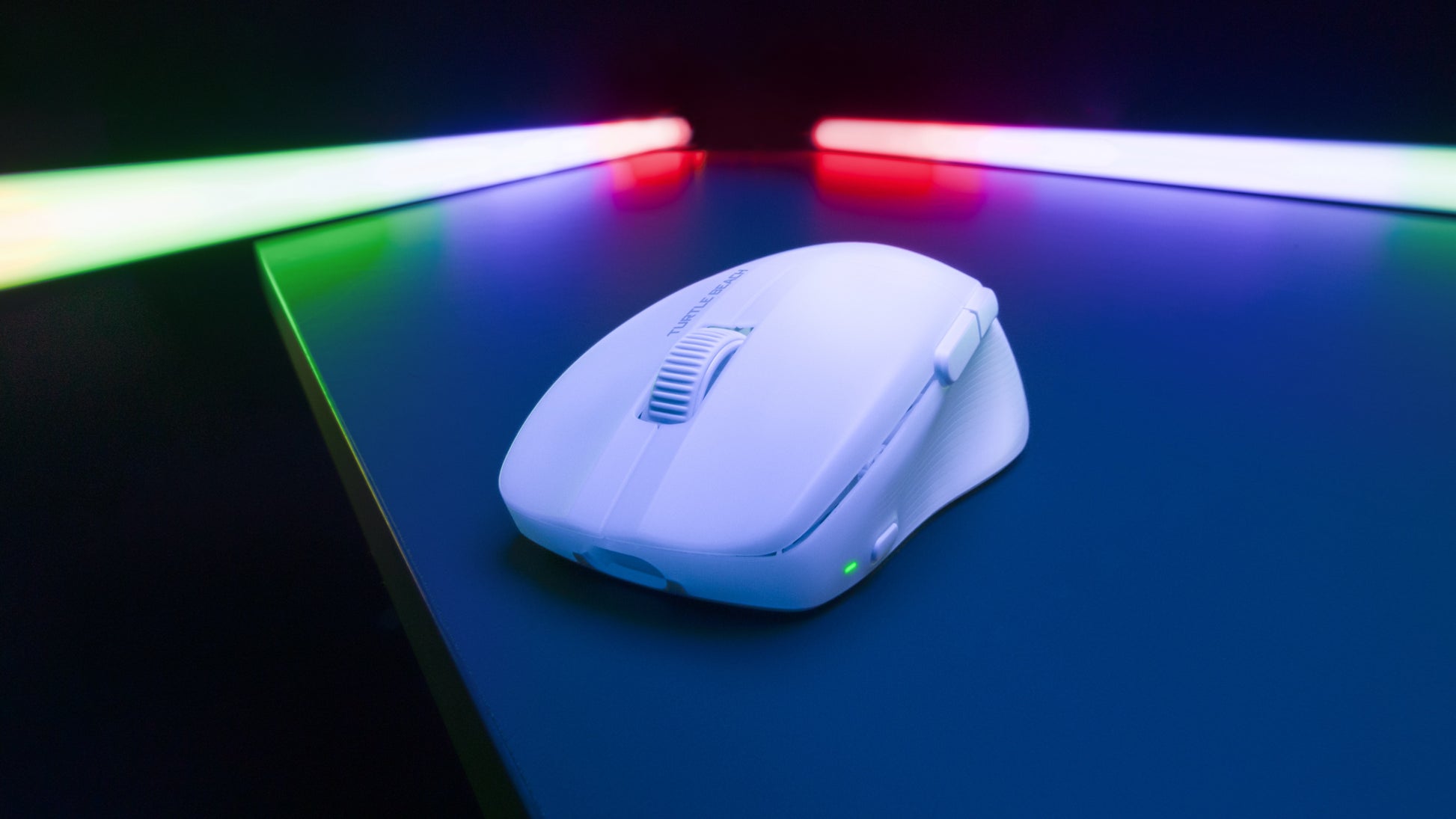 Turtle Beach Pure Air Gaming-Maus – Kabellos, Bluetooth + 2,4 GHz, USB-C, 26'000 dpi, RGB-Projektion, Weiss