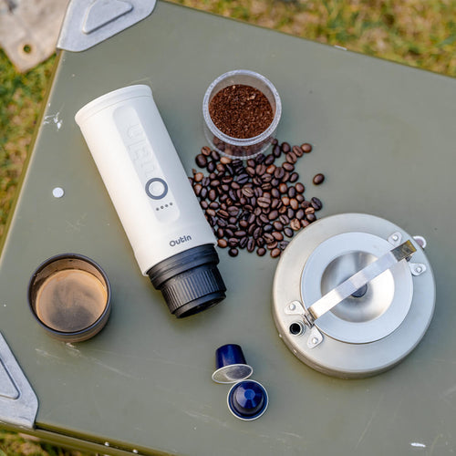 Outin Nano Espressomaschine (Siebträger) – für Nespresso und andere, 20 bar, 0,1 l, weiss, 0,9×1,9×2,5 cm