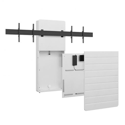 Hagor Wandlift (bodenstehend) – 55–65" – VESA 600×400 – bis 70 kg, für 2 Displays, Diebstahlsicherung – Weiss