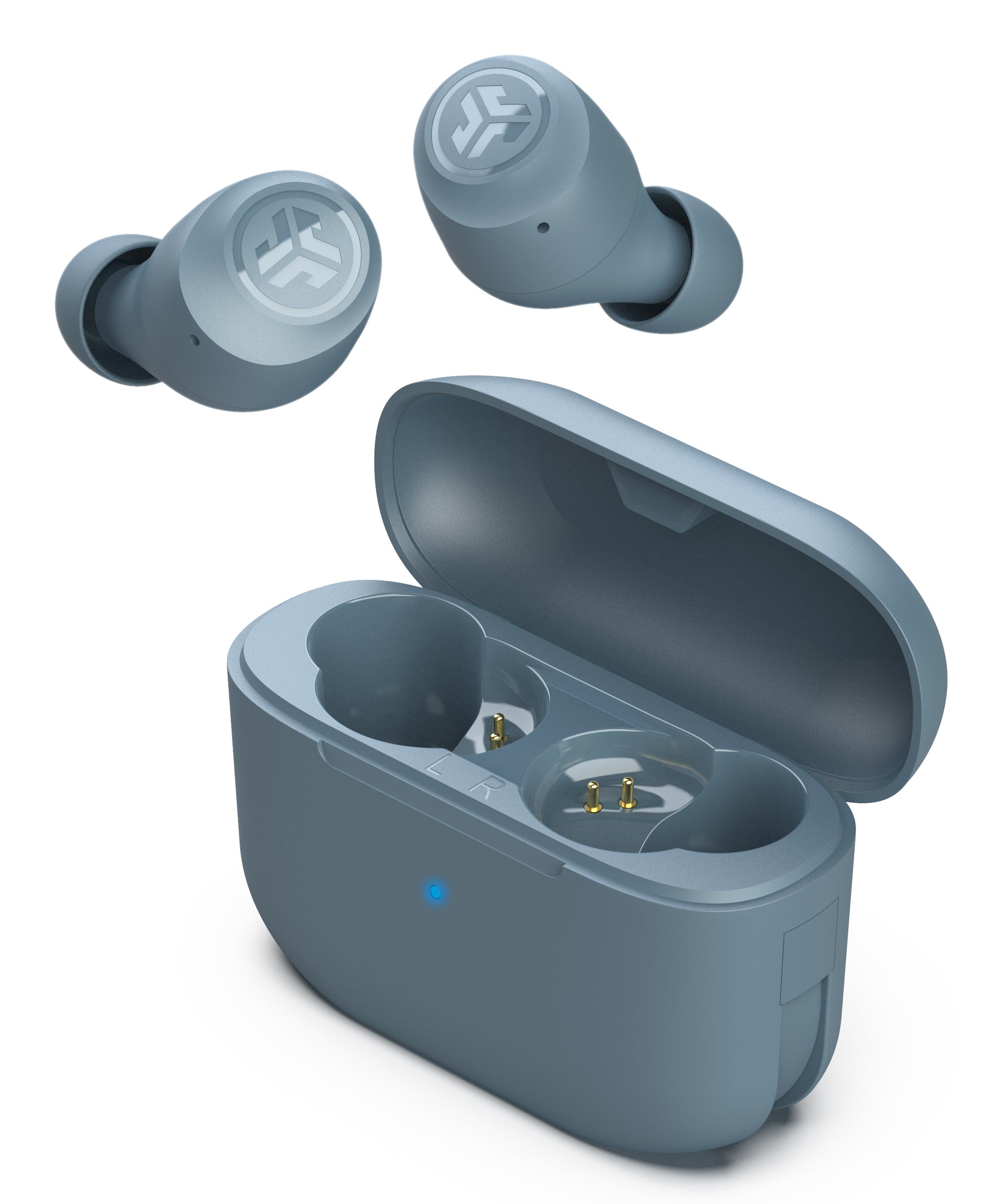 JLab GO Air POP TWS In-Ear – BT 5.1, IPX4, mit Ladecase, Grau