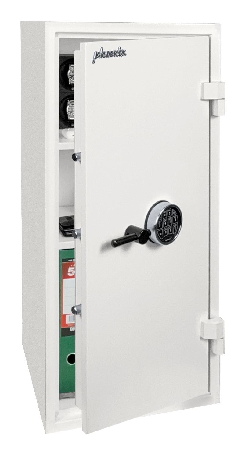 Phoenix Safe Co. Phoenix Tresor Fortress SS1455E – Elektronikschloss – 95 l – Bodenmontage – Weiss