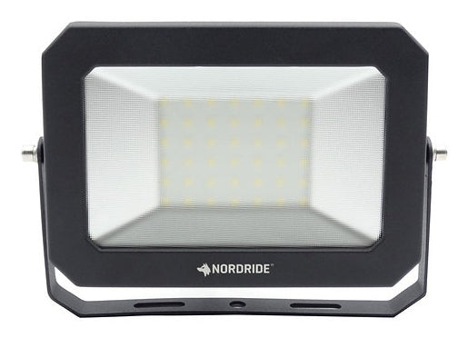 NORDRIDE Aussenwandleuchte Flat – 21×15 cm, 3'450 lm, 30 W – Kaltweiss, 5000 K – IP65 – Netzbetrieb – Schwarz