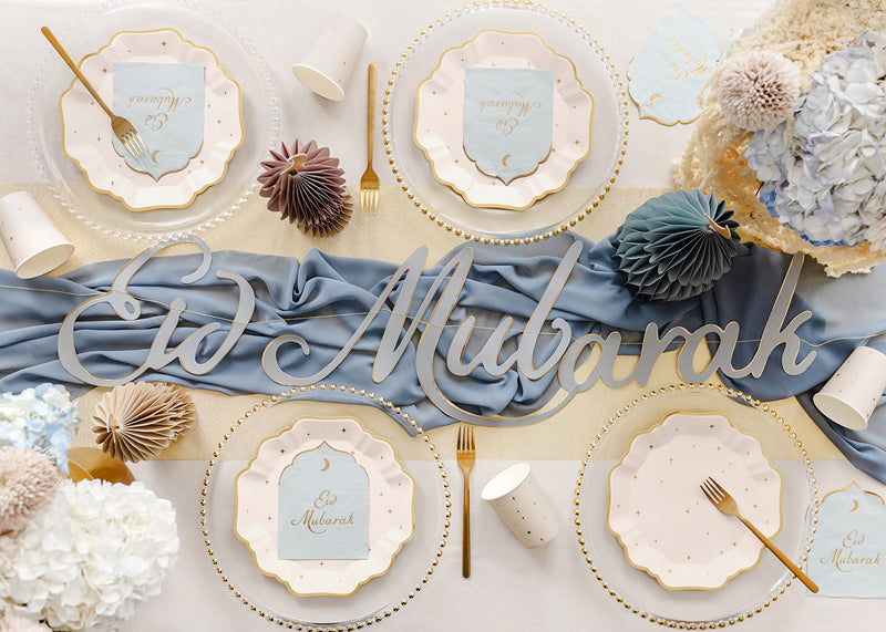 PartyDeco Becher, Papier – 2,2 dl, beige/gold – 6 Stk.