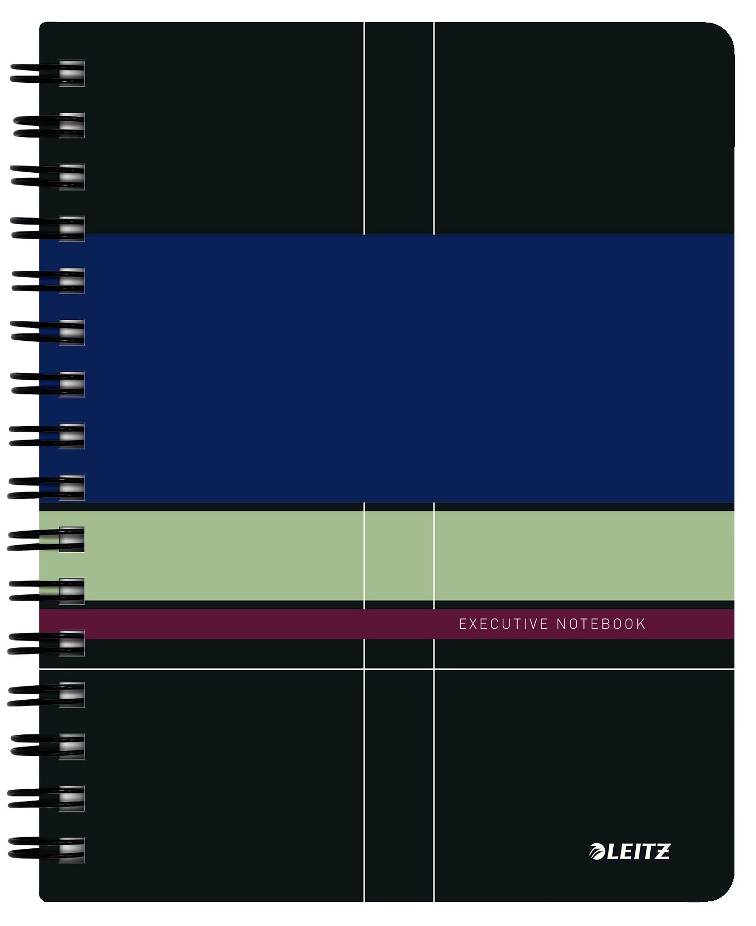 Leitz Collegeblock – A5 – Doppelspirale, mikroperforiert, herausnehmbares Lineal, Memo-Karten, mehrfarbig, FSC