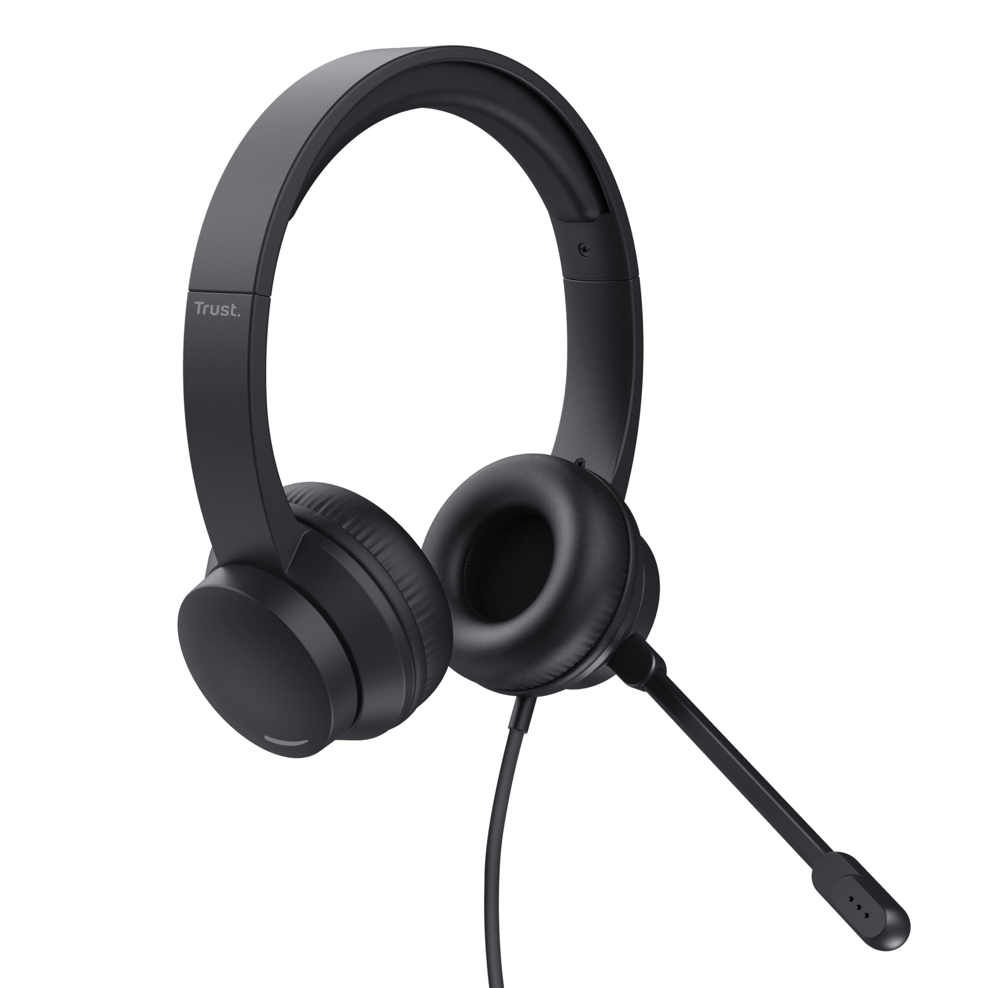 Trust HS-150 Office-Headset – On-Ear, Stereo, Kabelgebunden, 3,5 mm Klinke, Schwarz