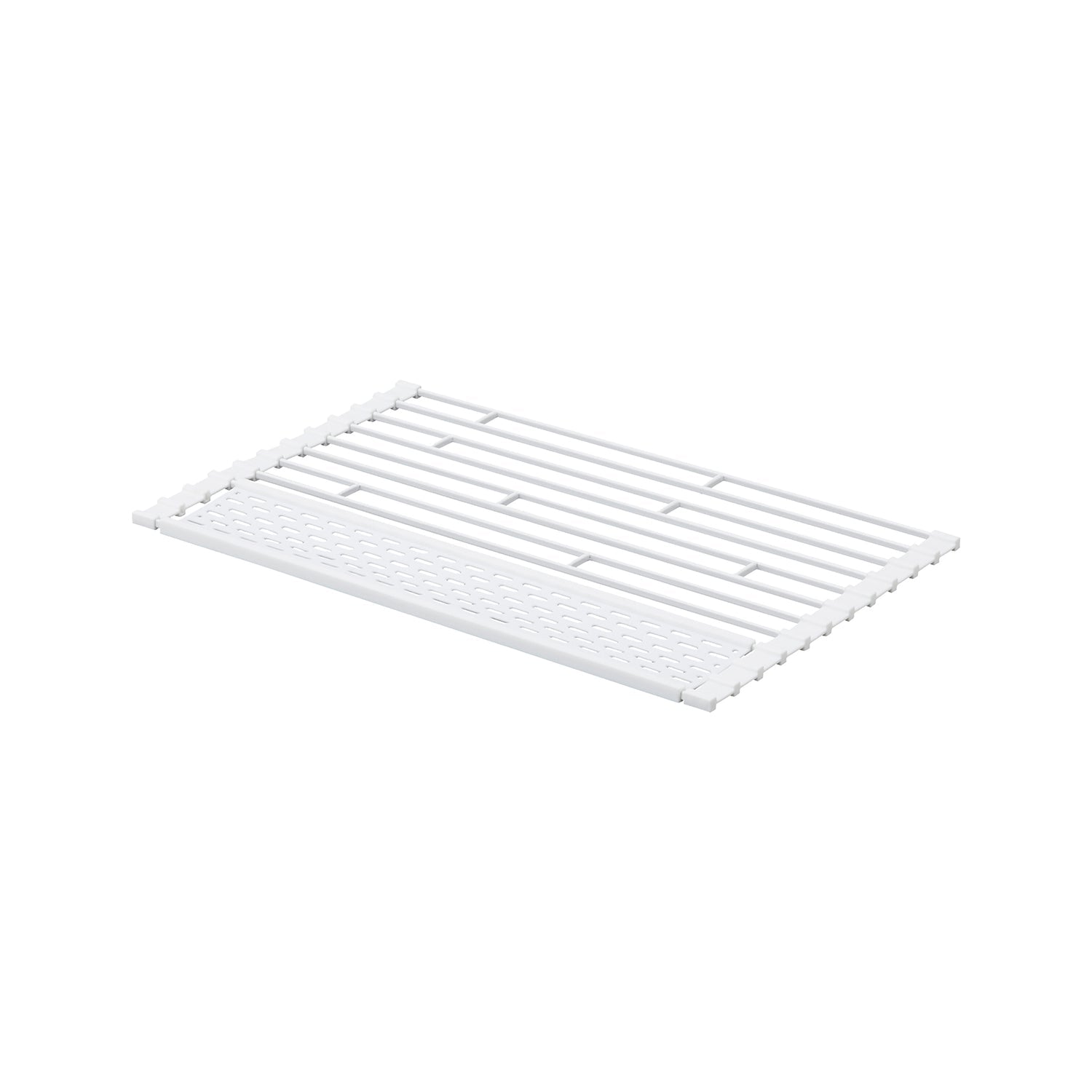 Yamazaki TOWER – Abtropfmatte 42 × 26 × 0,8 cm, Metall/Silikon, Weiss, faltbar