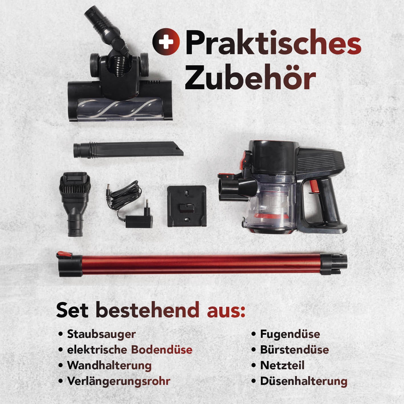 CLEANmaxx Akkustaubsauger – 0,8 l, Akkubetrieb, 2 Stufen, 22 V