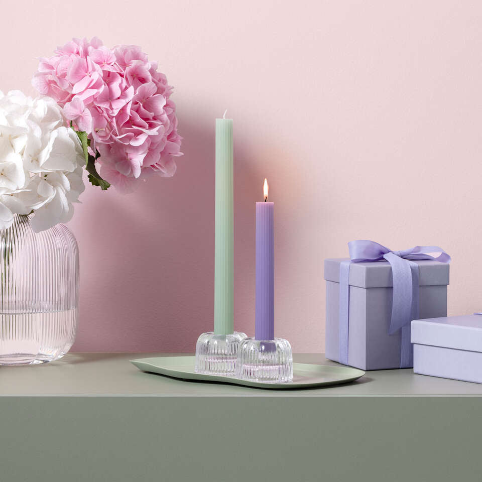Villeroy & Boch Stabkerze – Ø 2 × 25 cm, 2-teilig, mehrfarbig