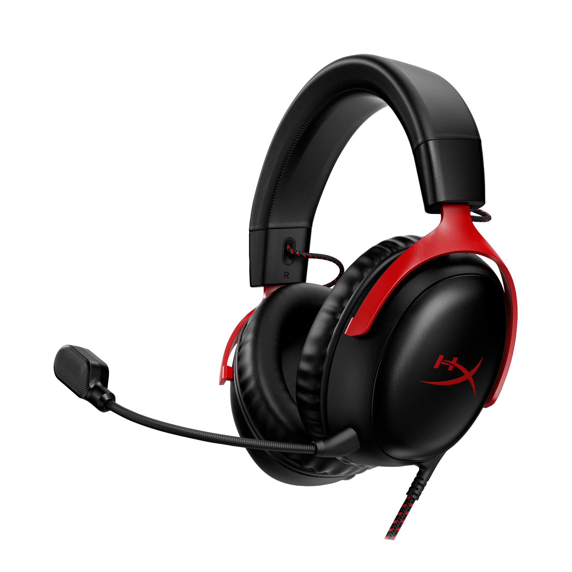 HyperX Cloud III – Gaming-Headset (Over-Ear) – USB-A, abnehmbares Mikrofon – Schwarz/Rot – für Xbox Series X