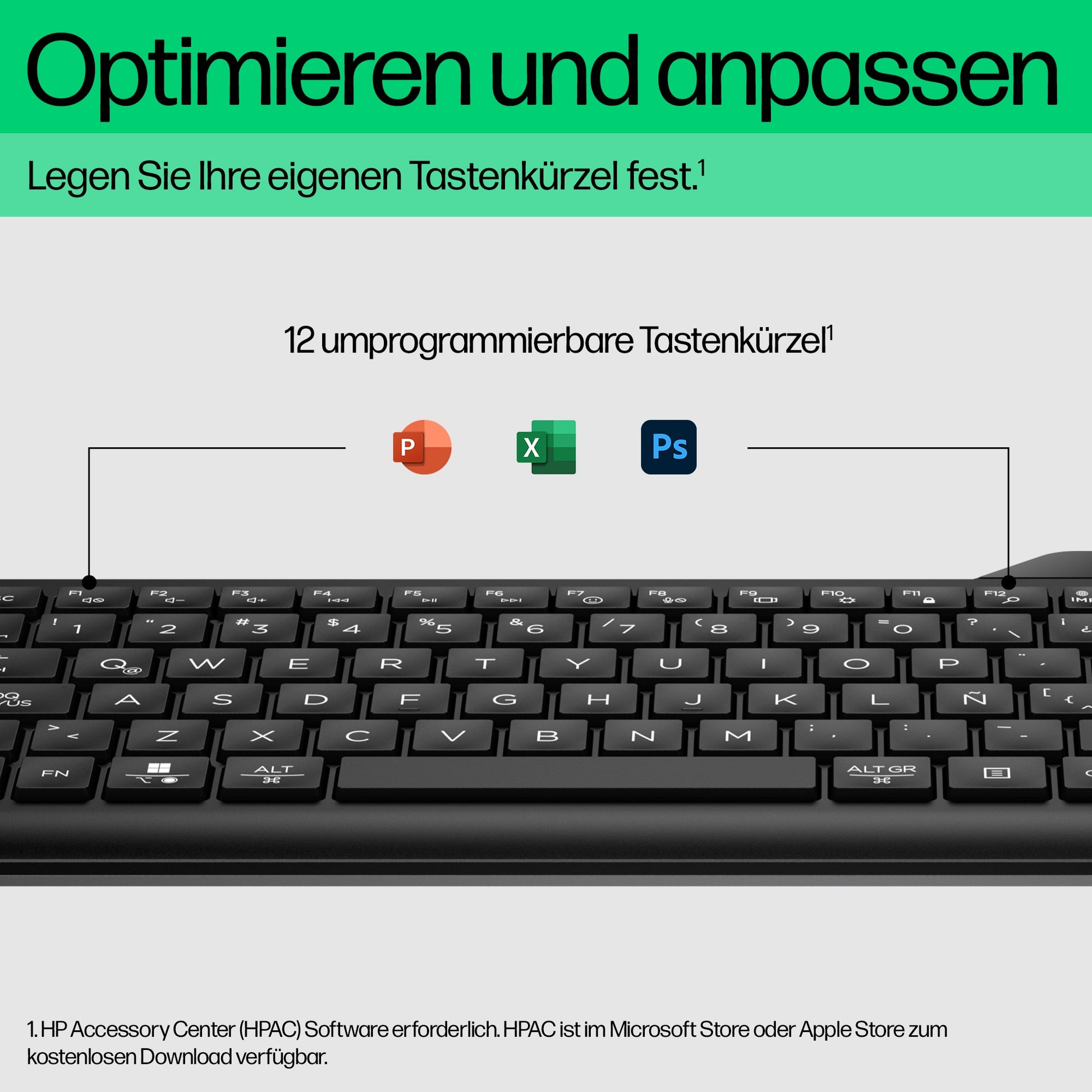 HP 460 Multi-Device Bluetooth Tastatur – Bluetooth 5.3 – Schwarz