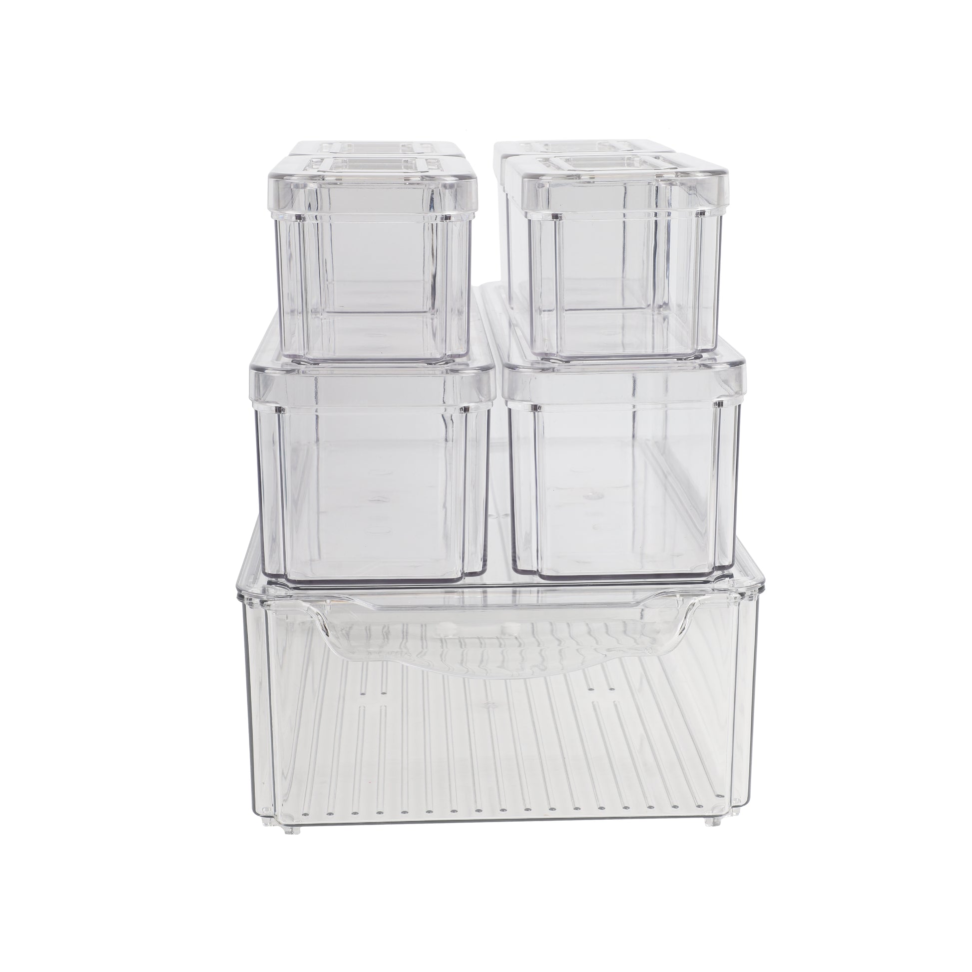 Nordic Quality Vorratsdose, 7-teilig, 3 Grössen, 30 × 20 × 9,8 cm, PET, BPA-frei