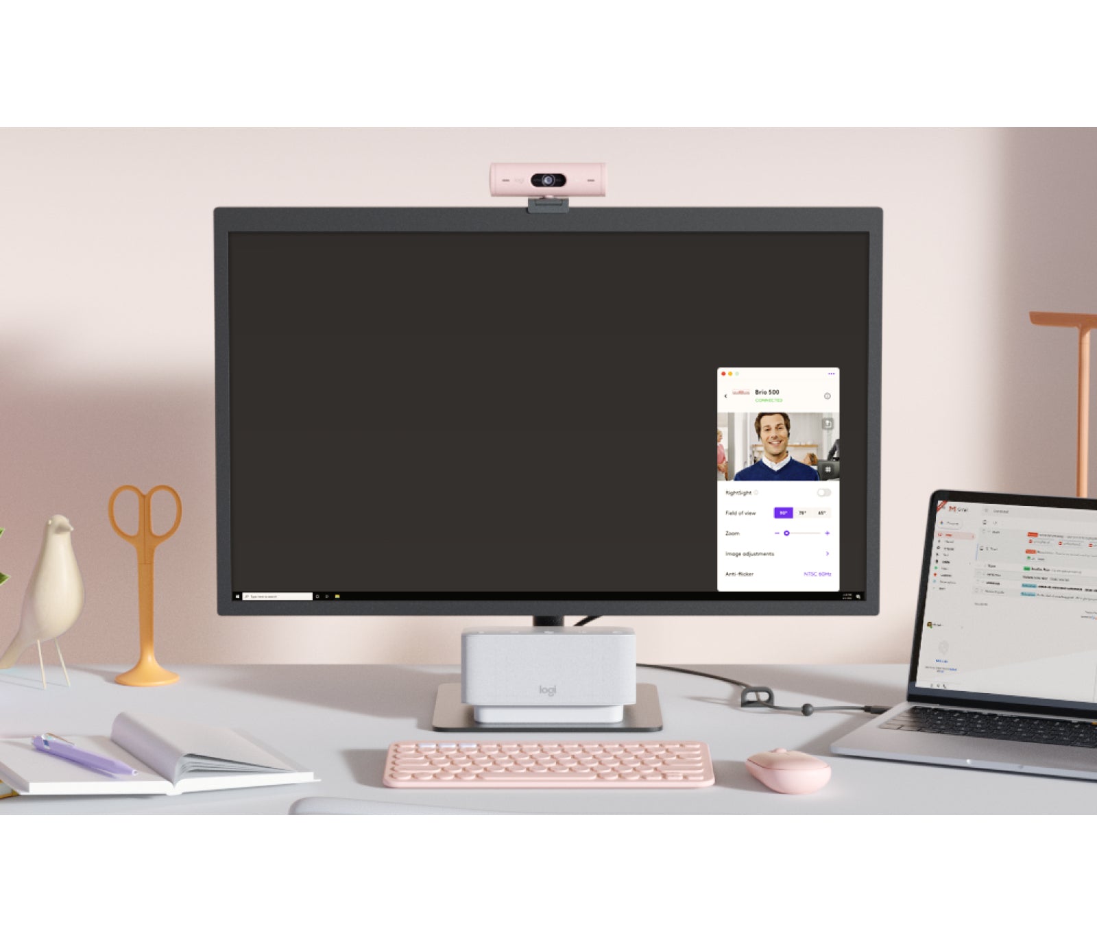 Logitech Brio 500 – Webcam – Rose
