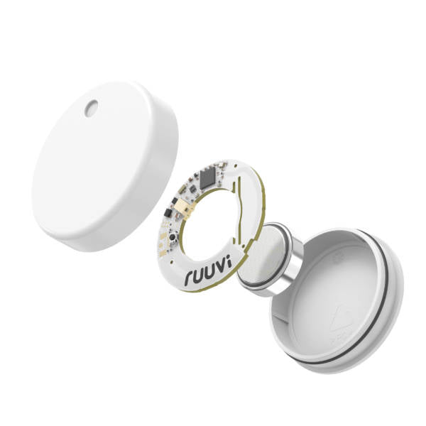 RuuviTag – Multisensor, Bluetooth, Temperatur, Feuchtigkeit, Luftdruck & Bewegung, IP67 – Weiss