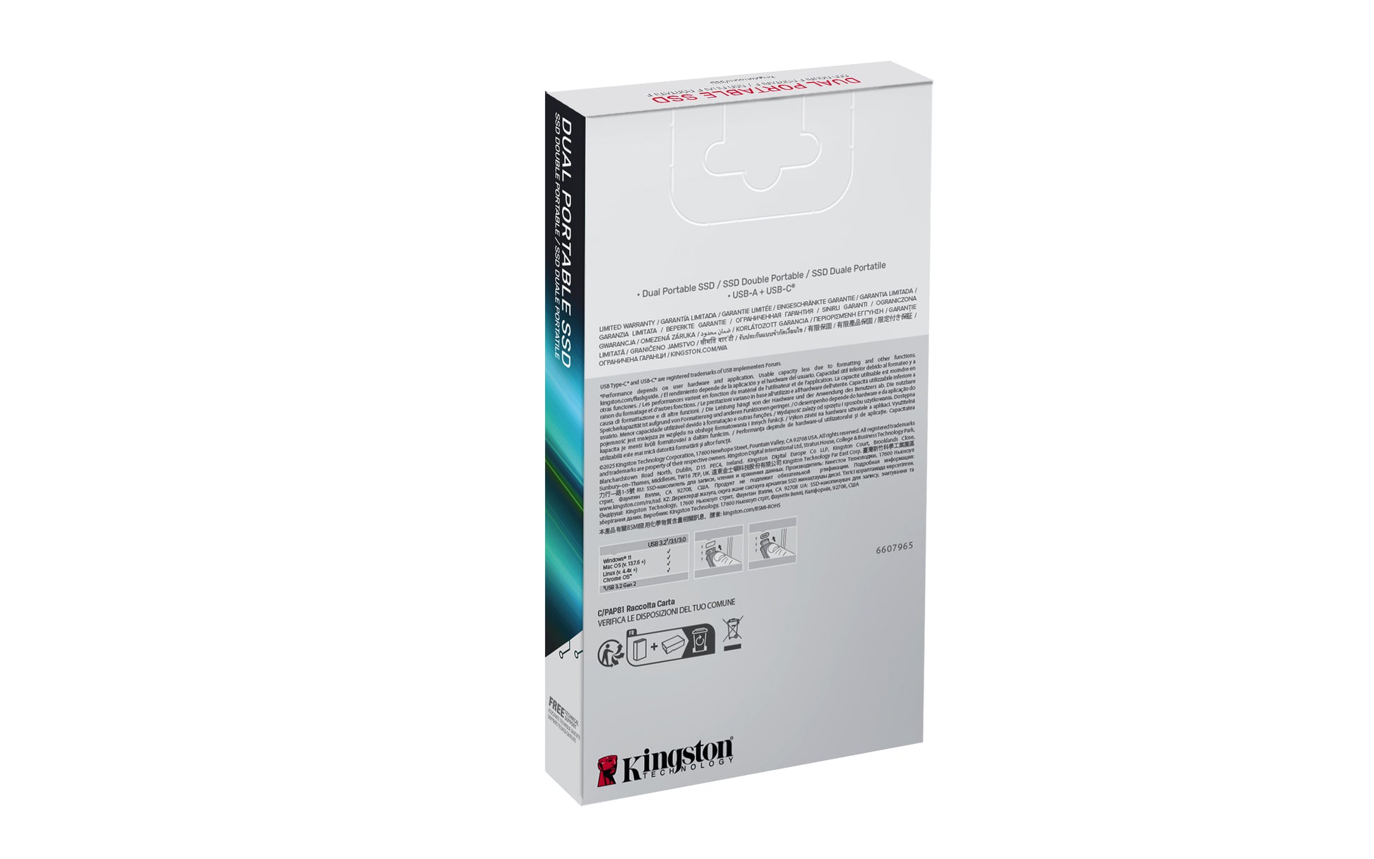 Kingston Technology Kingston Portable SSD – 1 TB, USB 3.2 Gen 2, USB‑A/USB‑C