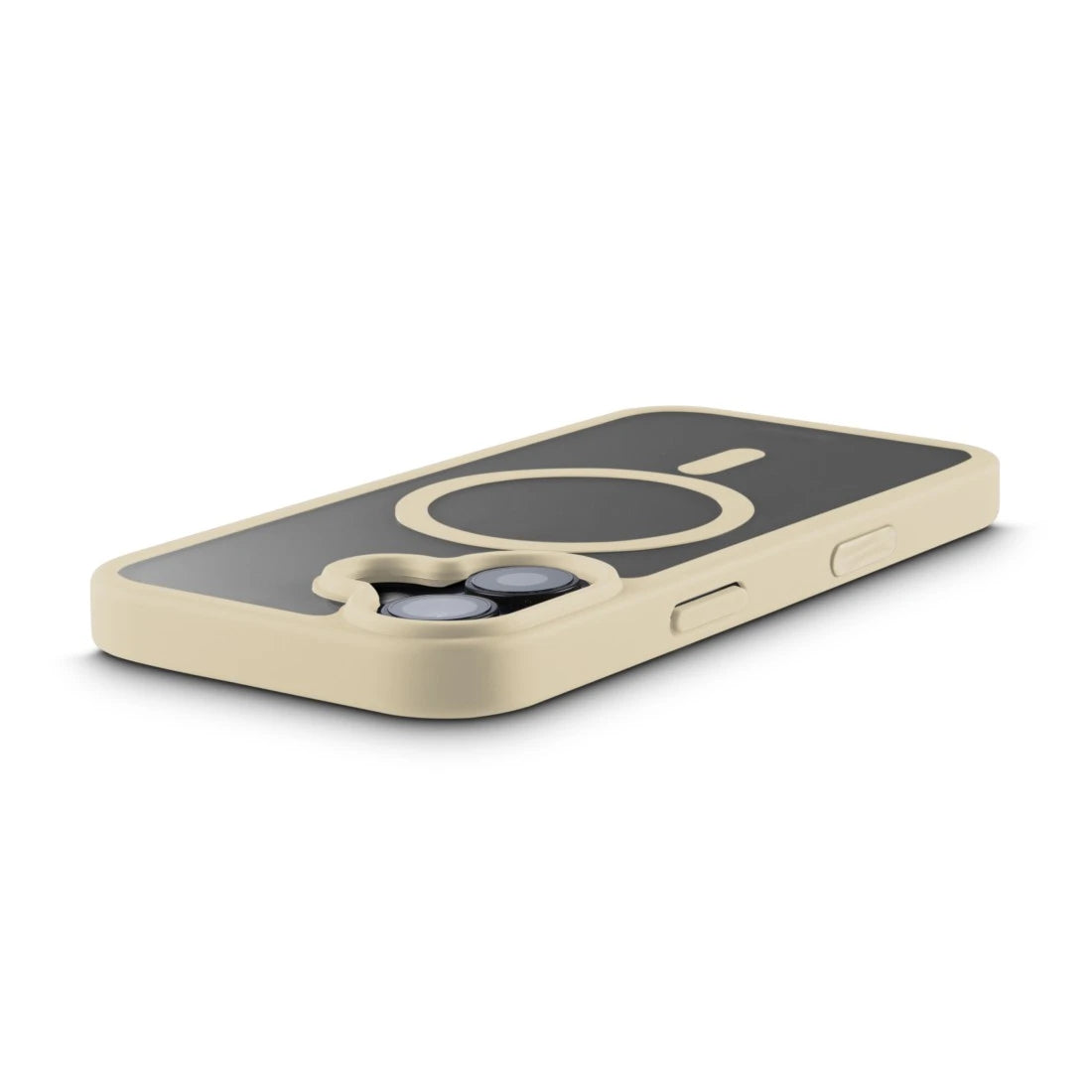 Hama Frame Protect – Backcover – für Apple iPhone 17, MagSafe, PC+TPU, Beige/Transparent