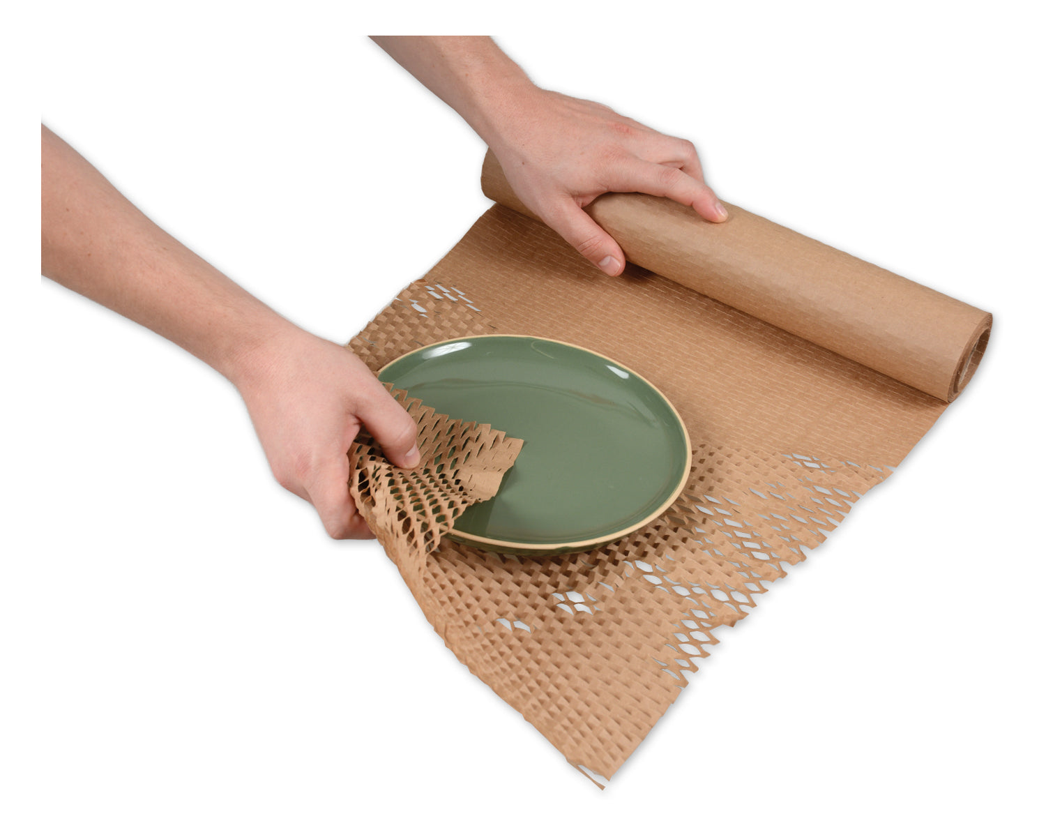 Elco Papierpolster-Wrap, Wabenpolsterpapier – 350 mm × 10 m – 80 g/m2 – Papier, braun
