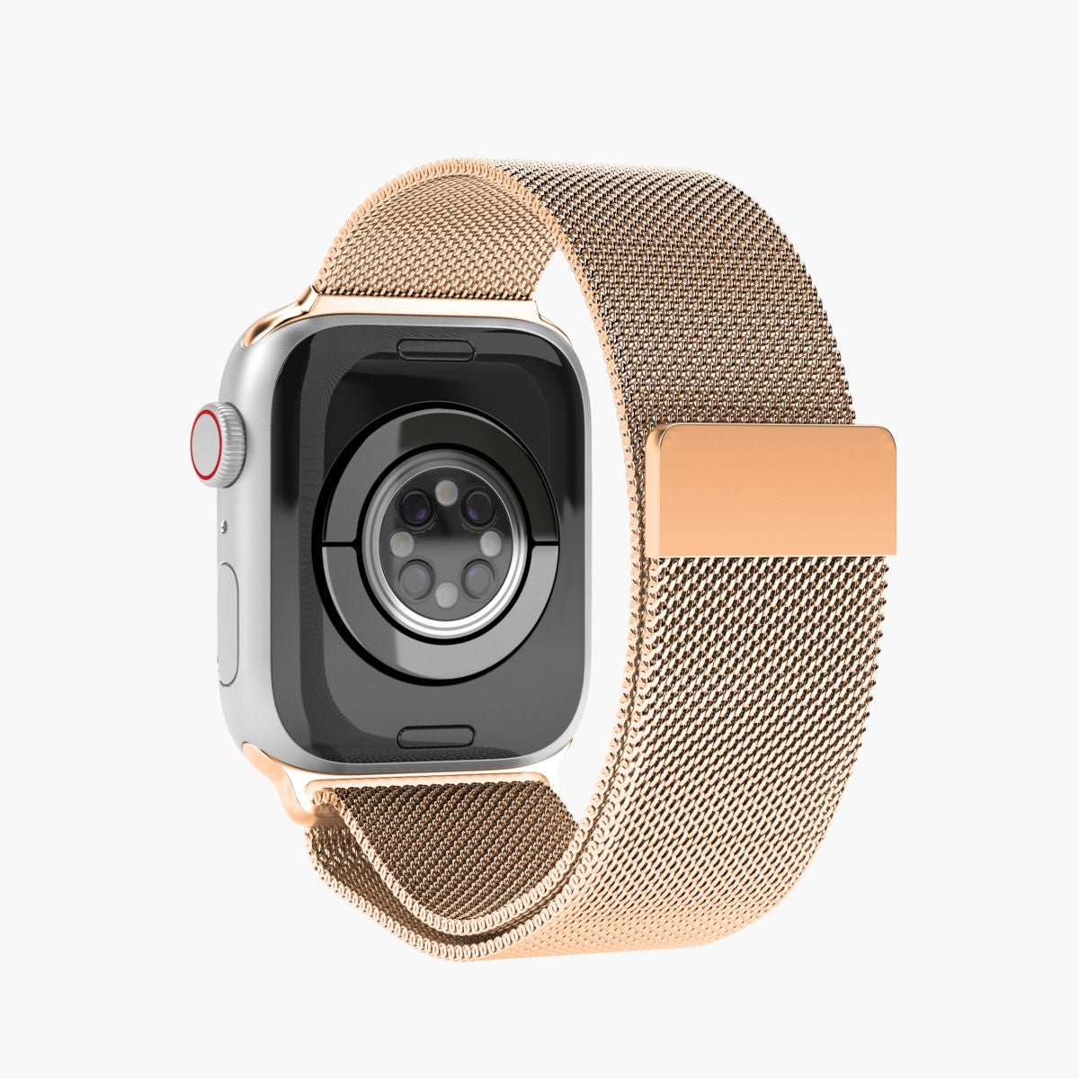 Vonmählen Milanese Loop Case 1 – Armband – für Apple Watch 38 mm, 40 mm, 41 mm, Roségold, Edelstahl