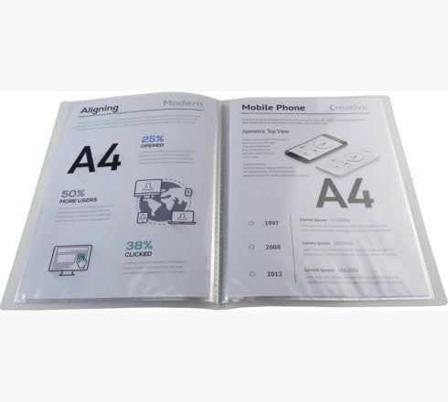 Exacompta Chromaline Sichtbuch, für A4, 40 Hüllen – PP – Transparent, 12er-Pack