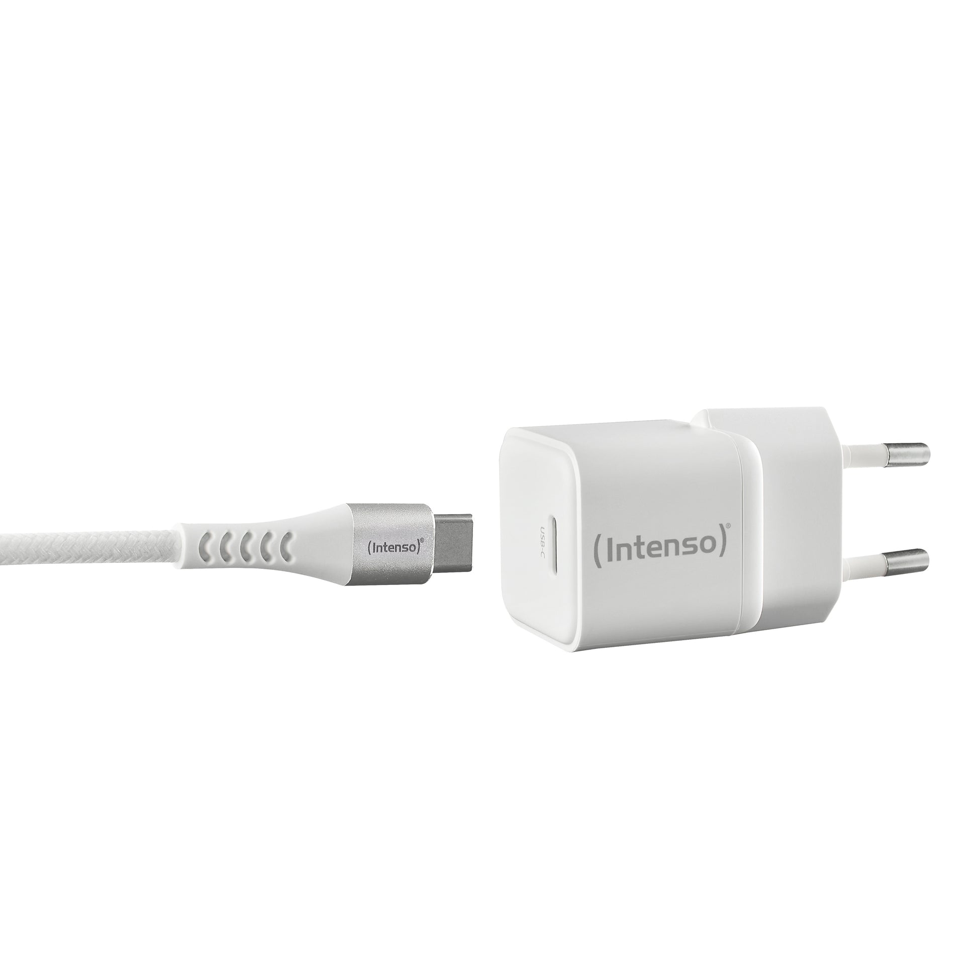 Intenso W30C USB-Ladegerät 30 W – USB-C×1 – PD 3.0, PPS, QC 4.0, GaN – EU-Stecker (Typ C) – Weiss