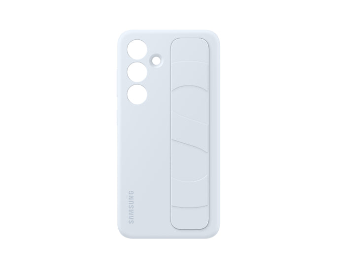 Samsung Backcover – für Samsung Galaxy S24 – hellblau – Silikon – mit Ständer, stossdämpfend