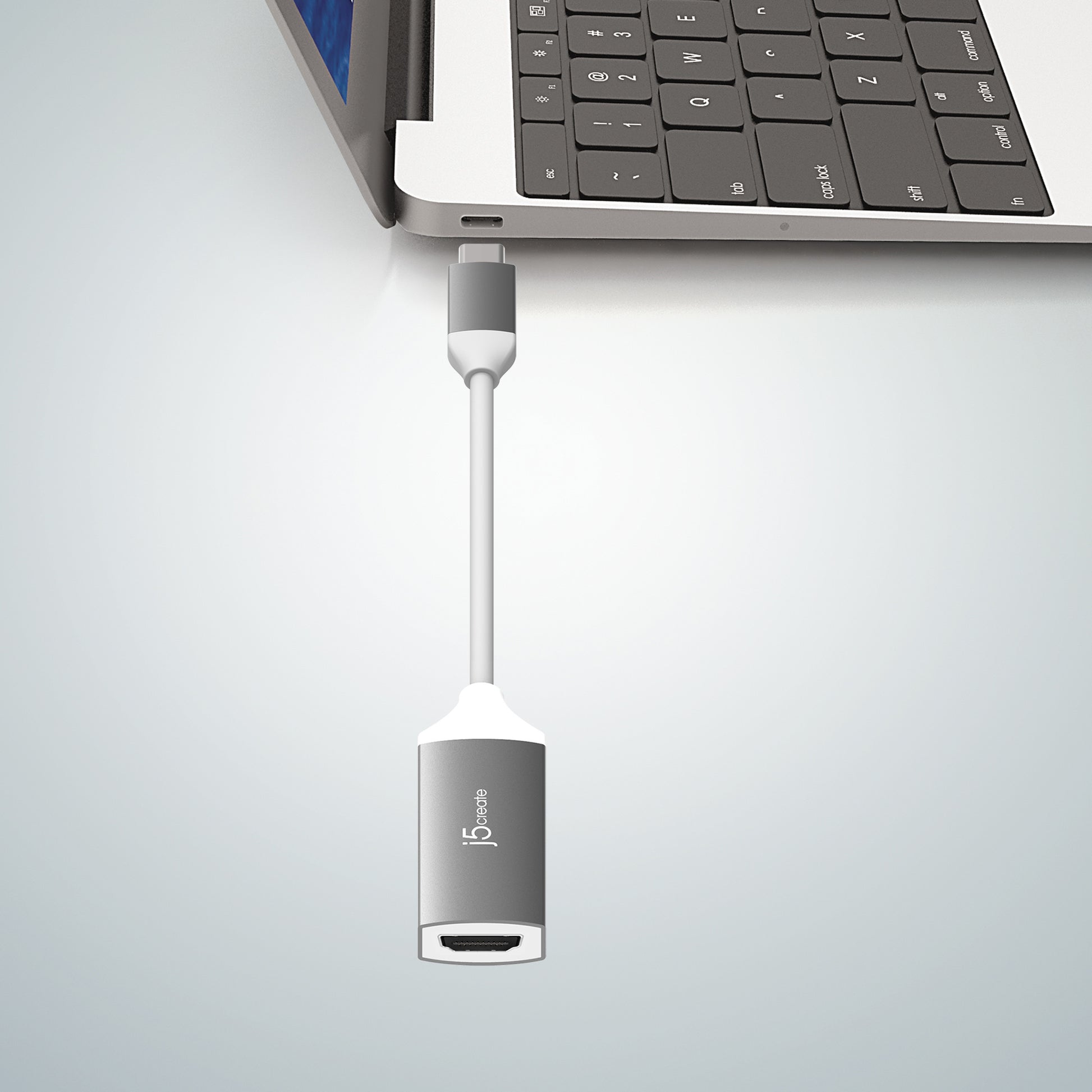 j5create JCA153G-N USB-C zu HDMI Adapter – 4K (3840 × 2160) @ 60 Hz, 14,5 cm, HDMI 2.0