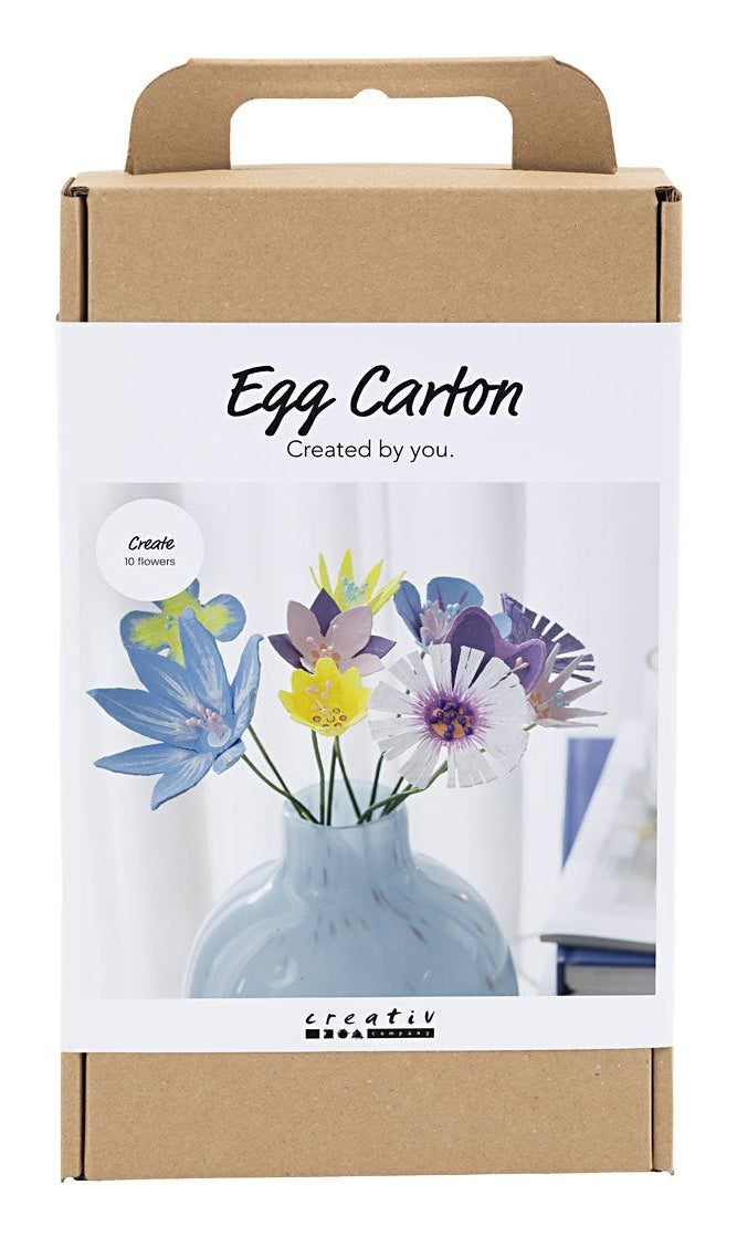 Creativ Company Bastelset – Eierkarton-Blumen – Karton – Mehrfarbig